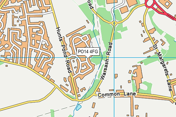 PO14 4FG map - OS VectorMap District (Ordnance Survey) PO14 4FG map - OS VectorMap District (Ordnance Survey)