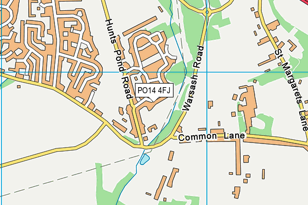PO14 4FJ map - OS VectorMap District (Ordnance Survey) PO14 4FJ map - OS VectorMap District (Ordnance Survey)