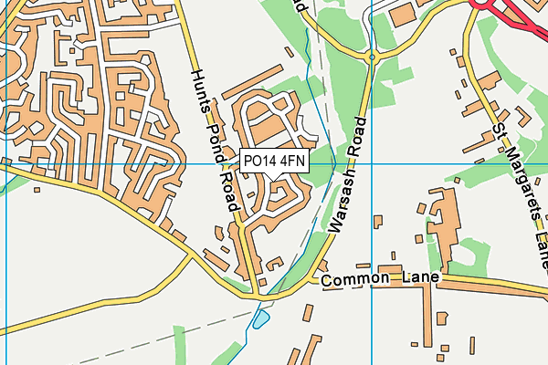 PO14 4FN map - OS VectorMap District (Ordnance Survey) PO14 4FN map - OS VectorMap District (Ordnance Survey)