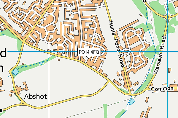 PO14 4FQ map - OS VectorMap District (Ordnance Survey) PO14 4FQ map - OS VectorMap District (Ordnance Survey)