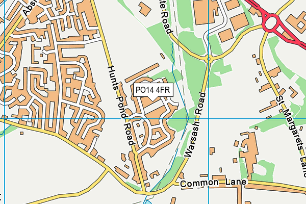 PO14 4FR map - OS VectorMap District (Ordnance Survey) PO14 4FR map - OS VectorMap District (Ordnance Survey)