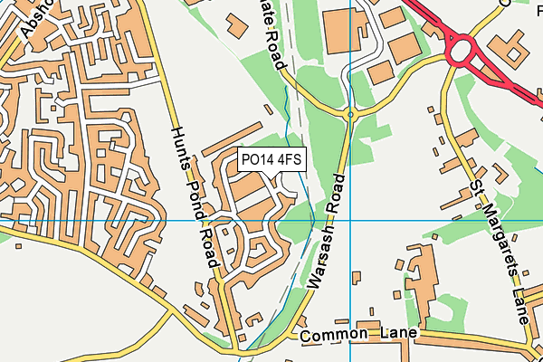 PO14 4FS map - OS VectorMap District (Ordnance Survey) PO14 4FS map - OS VectorMap District (Ordnance Survey)