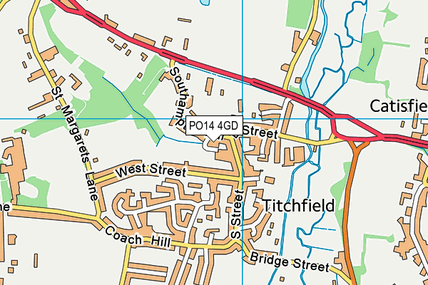 PO14 4GD map - OS VectorMap District (Ordnance Survey) PO14 4GD map - OS VectorMap District (Ordnance Survey)