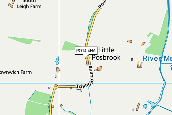 PO14 4HA map - OS VectorMap District (Ordnance Survey) PO14 4HA map - OS VectorMap District (Ordnance Survey)