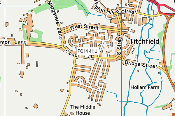 PO14 4HU map - OS VectorMap District (Ordnance Survey) PO14 4HU map - OS VectorMap District (Ordnance Survey)