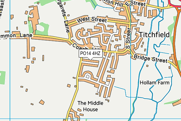 PO14 4HZ map - OS VectorMap District (Ordnance Survey) PO14 4HZ map - OS VectorMap District (Ordnance Survey)