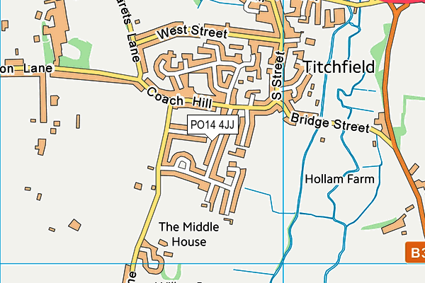 PO14 4JJ map - OS VectorMap District (Ordnance Survey) PO14 4JJ map - OS VectorMap District (Ordnance Survey)