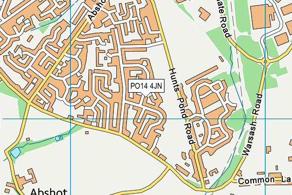 PO14 4JN map - OS VectorMap District (Ordnance Survey) PO14 4JN map - OS VectorMap District (Ordnance Survey)
