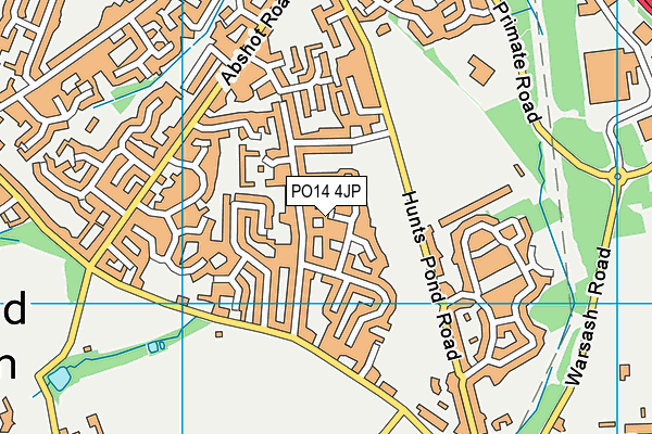 PO14 4JP map - OS VectorMap District (Ordnance Survey) PO14 4JP map - OS VectorMap District (Ordnance Survey)