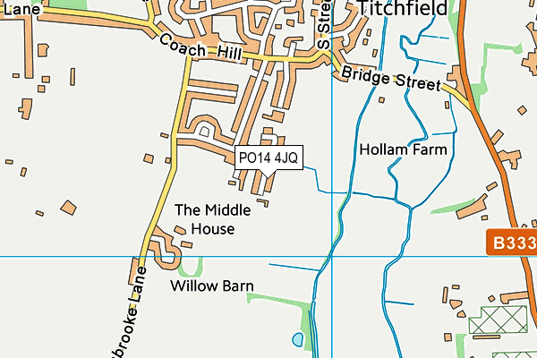 PO14 4JQ map - OS VectorMap District (Ordnance Survey)