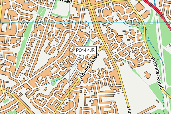 PO14 4JR map - OS VectorMap District (Ordnance Survey) PO14 4JR map - OS VectorMap District (Ordnance Survey)