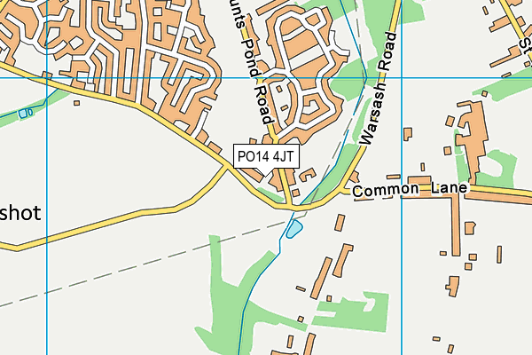 PO14 4JT map - OS VectorMap District (Ordnance Survey) PO14 4JT map - OS VectorMap District (Ordnance Survey)