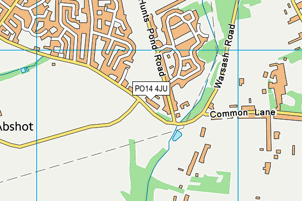 PO14 4JU map - OS VectorMap District (Ordnance Survey)