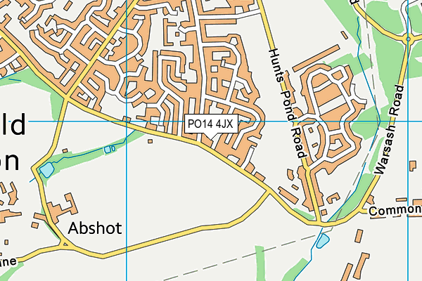 PO14 4JX map - OS VectorMap District (Ordnance Survey) PO14 4JX map - OS VectorMap District (Ordnance Survey)