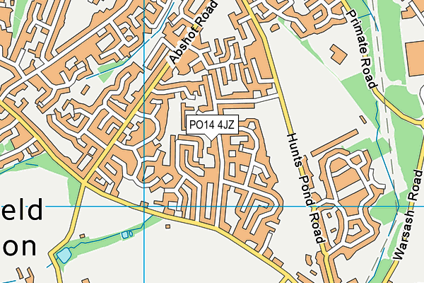 PO14 4JZ map - OS VectorMap District (Ordnance Survey) PO14 4JZ map - OS VectorMap District (Ordnance Survey)