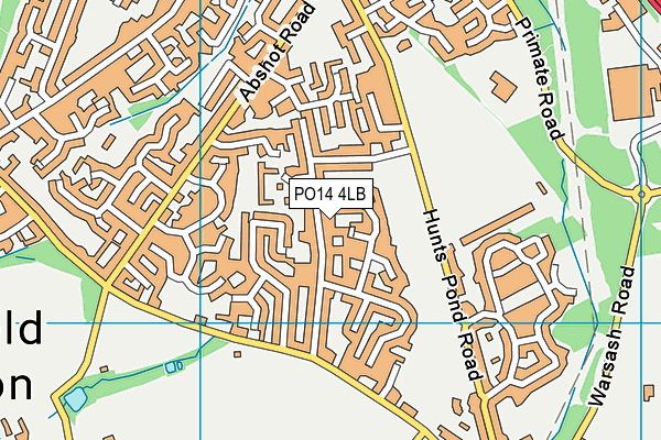 PO14 4LB map - OS VectorMap District (Ordnance Survey) PO14 4LB map - OS VectorMap District (Ordnance Survey)