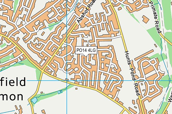 PO14 4LG map - OS VectorMap District (Ordnance Survey) PO14 4LG map - OS VectorMap District (Ordnance Survey)