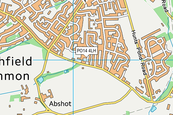 PO14 4LH map - OS VectorMap District (Ordnance Survey)