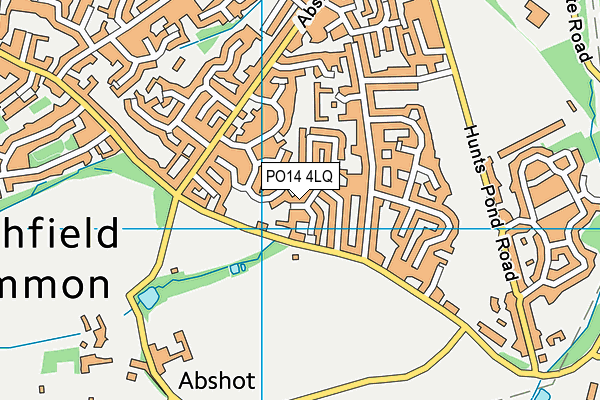 PO14 4LQ map - OS VectorMap District (Ordnance Survey) PO14 4LQ map - OS VectorMap District (Ordnance Survey)
