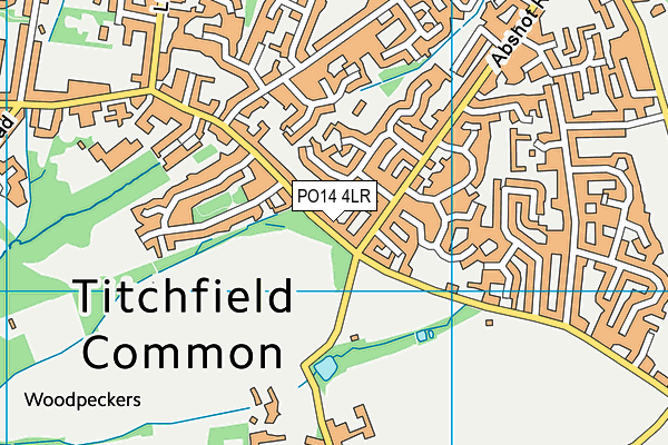 PO14 4LR map - OS VectorMap District (Ordnance Survey)