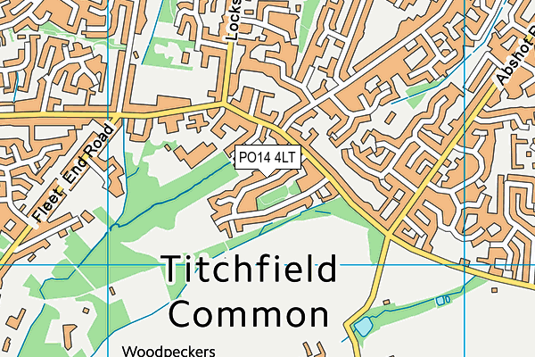 PO14 4LT map - OS VectorMap District (Ordnance Survey) PO14 4LT map - OS VectorMap District (Ordnance Survey)