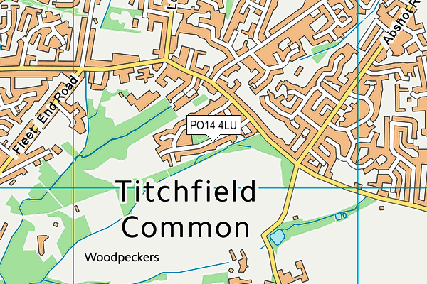 PO14 4LU map - OS VectorMap District (Ordnance Survey) PO14 4LU map - OS VectorMap District (Ordnance Survey)