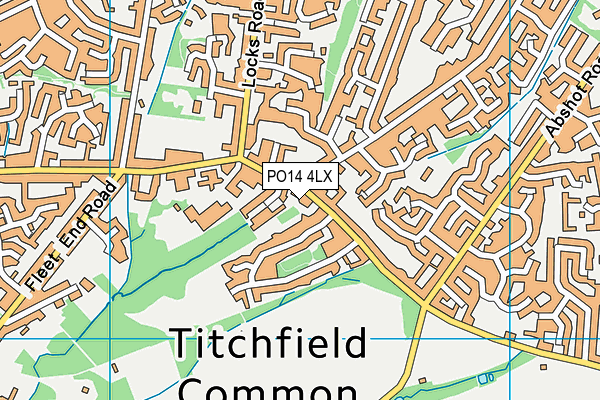 PO14 4LX map - OS VectorMap District (Ordnance Survey) PO14 4LX map - OS VectorMap District (Ordnance Survey)
