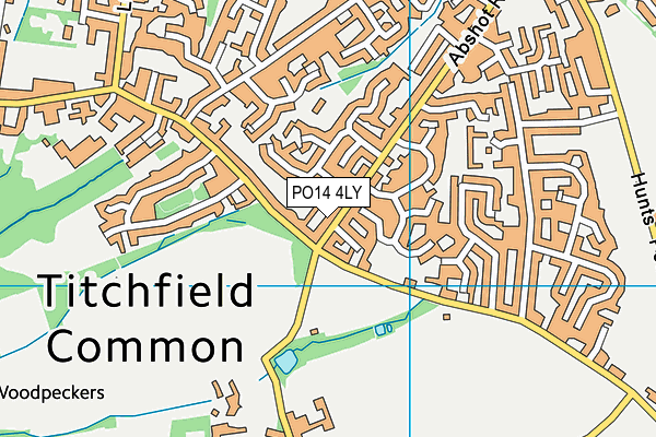 PO14 4LY map - OS VectorMap District (Ordnance Survey)