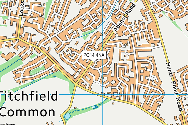 PO14 4NA map - OS VectorMap District (Ordnance Survey) PO14 4NA map - OS VectorMap District (Ordnance Survey)