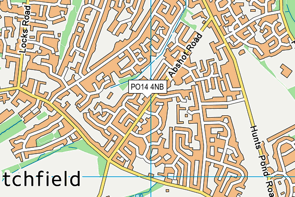 PO14 4NB map - OS VectorMap District (Ordnance Survey) PO14 4NB map - OS VectorMap District (Ordnance Survey)