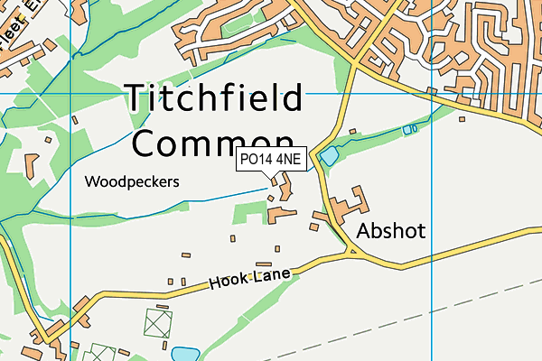 PO14 4NE map - OS VectorMap District (Ordnance Survey) PO14 4NE map - OS VectorMap District (Ordnance Survey)