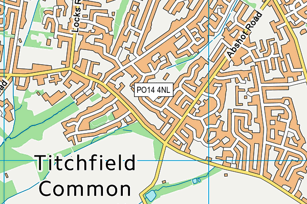 PO14 4NL map - OS VectorMap District (Ordnance Survey) PO14 4NL map - OS VectorMap District (Ordnance Survey)