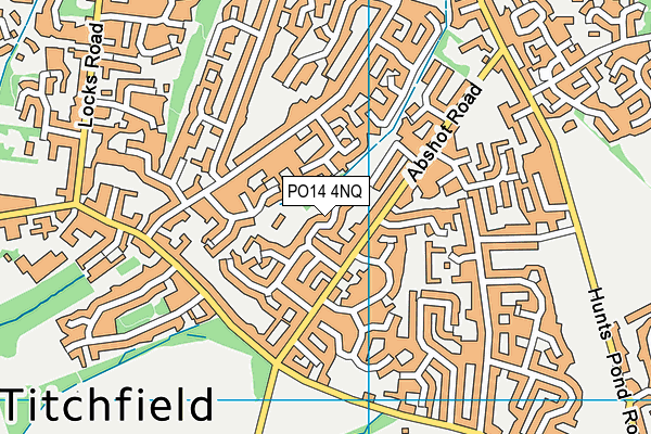 PO14 4NQ map - OS VectorMap District (Ordnance Survey)