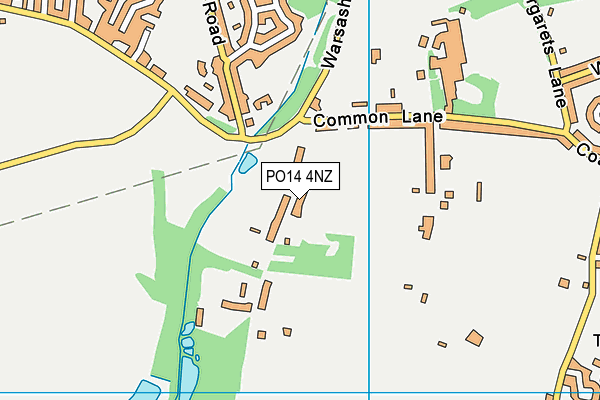 PO14 4NZ map - OS VectorMap District (Ordnance Survey) PO14 4NZ map - OS VectorMap District (Ordnance Survey)