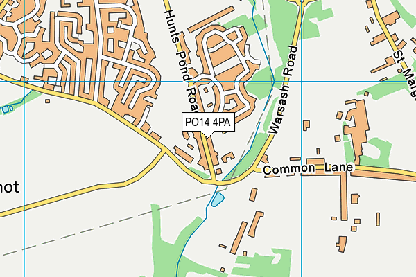 PO14 4PA map - OS VectorMap District (Ordnance Survey) PO14 4PA map - OS VectorMap District (Ordnance Survey)