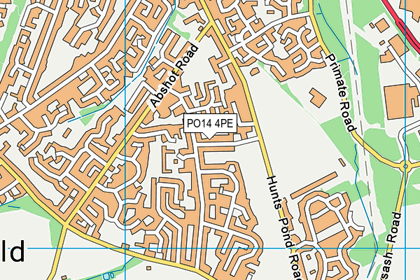 PO14 4PE map - OS VectorMap District (Ordnance Survey) PO14 4PE map - OS VectorMap District (Ordnance Survey)
