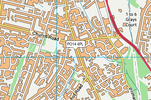 PO14 4PL map - OS VectorMap District (Ordnance Survey) PO14 4PL map - OS VectorMap District (Ordnance Survey)
