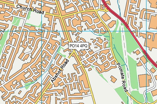 PO14 4PQ map - OS VectorMap District (Ordnance Survey) PO14 4PQ map - OS VectorMap District (Ordnance Survey)