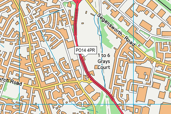 PO14 4PR map - OS VectorMap District (Ordnance Survey) PO14 4PR map - OS VectorMap District (Ordnance Survey)