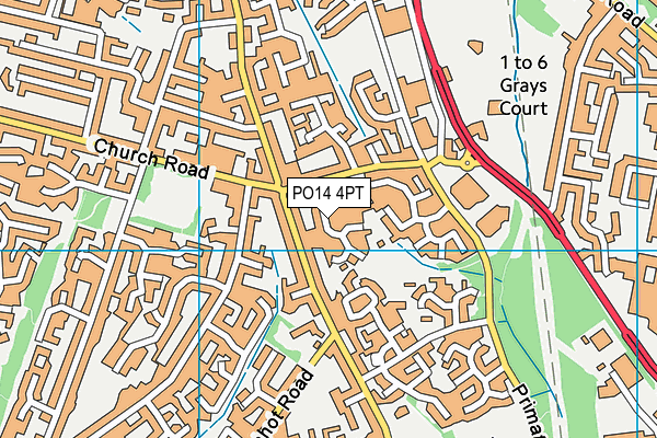 PO14 4PT map - OS VectorMap District (Ordnance Survey) PO14 4PT map - OS VectorMap District (Ordnance Survey)