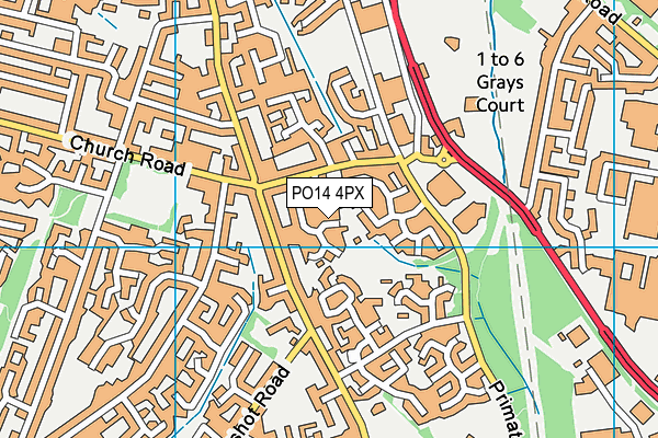 PO14 4PX map - OS VectorMap District (Ordnance Survey) PO14 4PX map - OS VectorMap District (Ordnance Survey)