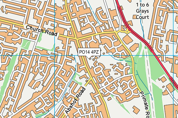 PO14 4PZ map - OS VectorMap District (Ordnance Survey) PO14 4PZ map - OS VectorMap District (Ordnance Survey)