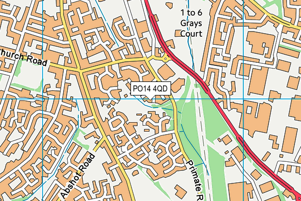 PO14 4QD map - OS VectorMap District (Ordnance Survey) PO14 4QD map - OS VectorMap District (Ordnance Survey)