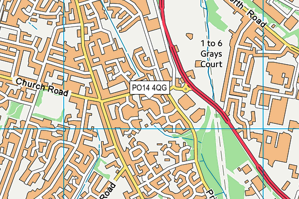 PO14 4QG map - OS VectorMap District (Ordnance Survey) PO14 4QG map - OS VectorMap District (Ordnance Survey)