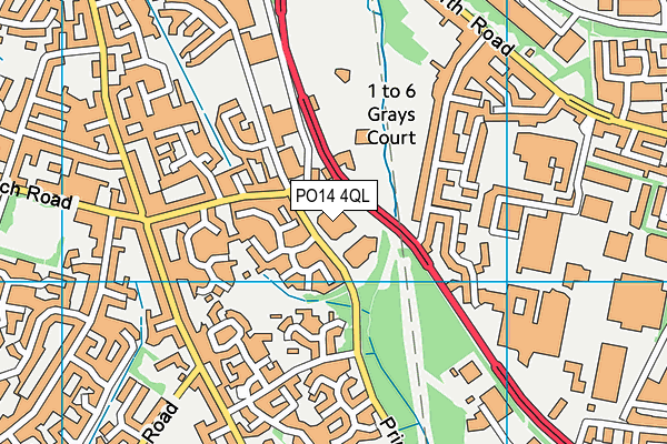 PO14 4QL map - OS VectorMap District (Ordnance Survey) PO14 4QL map - OS VectorMap District (Ordnance Survey)