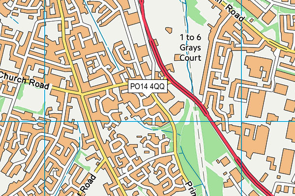 PO14 4QQ map - OS VectorMap District (Ordnance Survey) PO14 4QQ map - OS VectorMap District (Ordnance Survey)