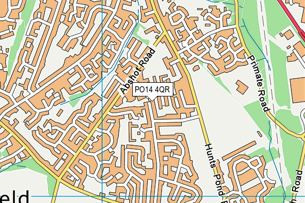PO14 4QR map - OS VectorMap District (Ordnance Survey) PO14 4QR map - OS VectorMap District (Ordnance Survey)