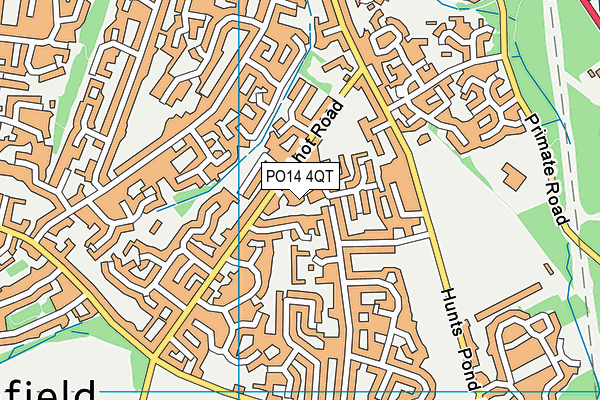 PO14 4QT map - OS VectorMap District (Ordnance Survey) PO14 4QT map - OS VectorMap District (Ordnance Survey)