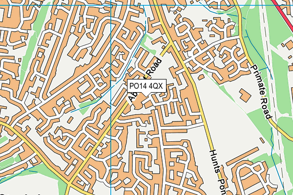 PO14 4QX map - OS VectorMap District (Ordnance Survey) PO14 4QX map - OS VectorMap District (Ordnance Survey)