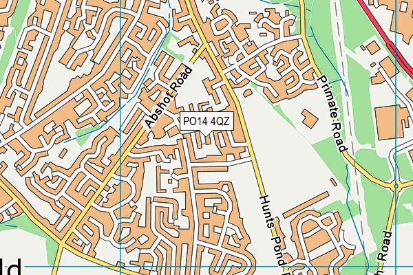 PO14 4QZ map - OS VectorMap District (Ordnance Survey) PO14 4QZ map - OS VectorMap District (Ordnance Survey)